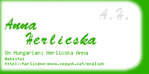 anna herlicska business card